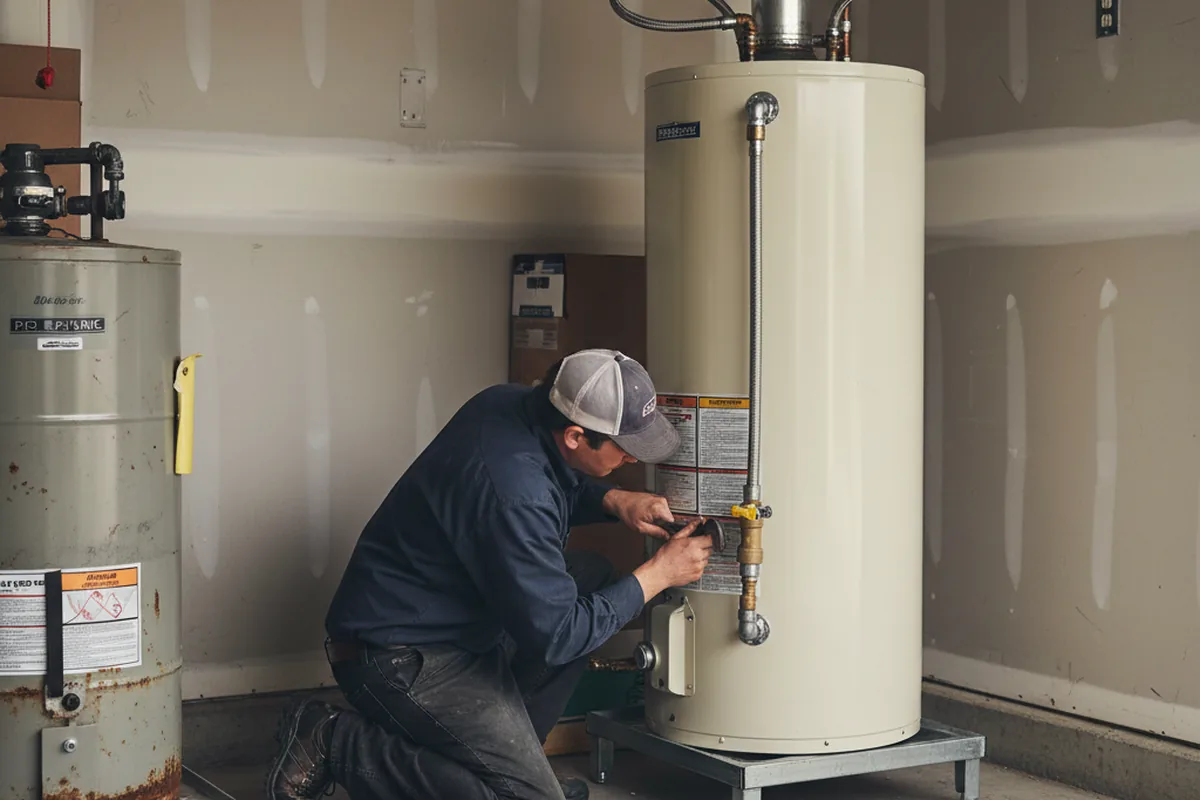 Water heater and shutoff valve replacement in Bedford
